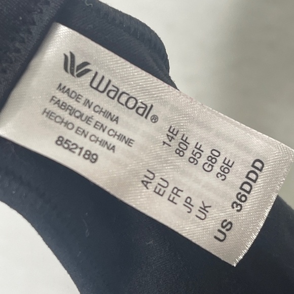 Wacoal How Perfect Wire Free T-Shirt Bra Black 36DDD - Picture 7 of 7